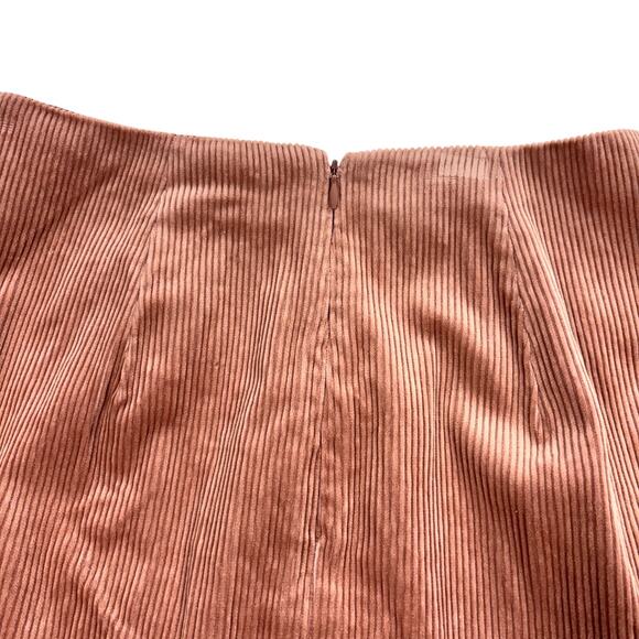 New Club Monaco Corduroy Mini Skirt Pink Rose Wrap Style Size 4 Cotton NWT $149 - Picture 8 of 10